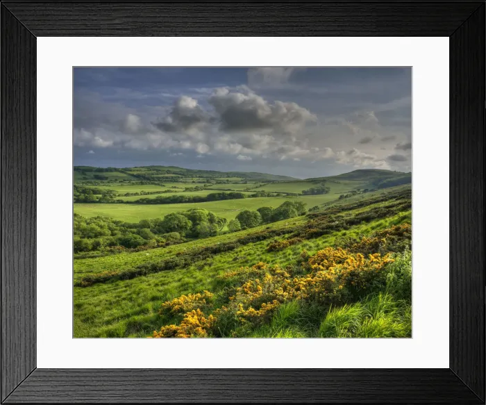 Framed Print : A view over the Purbeck hills, Dorset, England, United Kingdom Framed Print : A view over the Purbeck hills, Dorset, England, United Kingdom