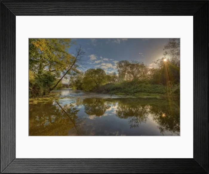 Framed Print : Countryside view along the Stour River, Dorset, England, United kingdom