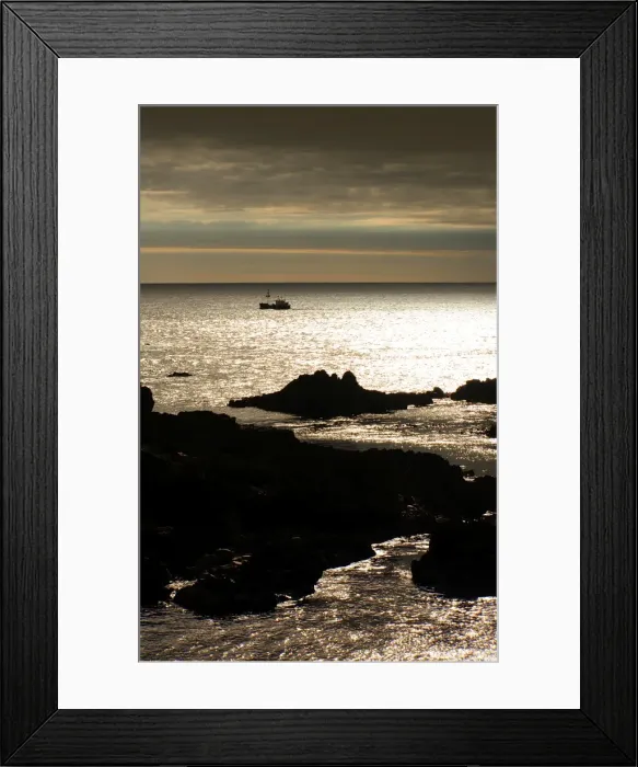 Framed Print : A lobster trawler near dusk on the Tarkine coastline of Tasmania Framed Print : A lobster trawler near dusk on the Tarkine coastline of Tasmania