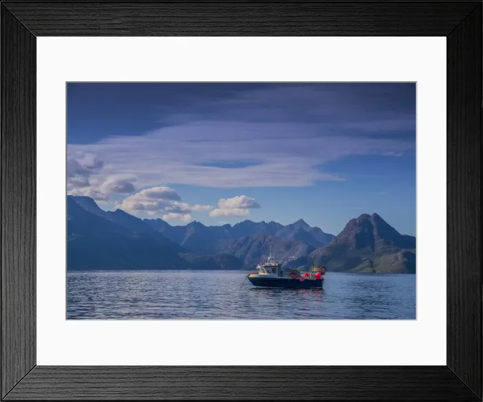 Framed Print : Coastal view near Elgol, Isle of Skye, Scotland, United Kingdom