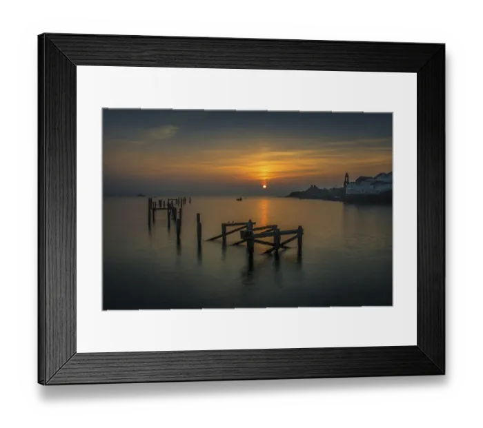 Framed Print : A coastal dawn at Swanage, Dorset, England, United Kingdom