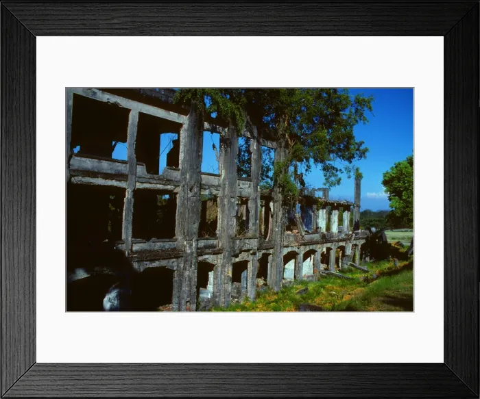 Framed Print : The ruins of former barracks on Corrigidor Island, Manilla bay, the Philippines, south east Asia
