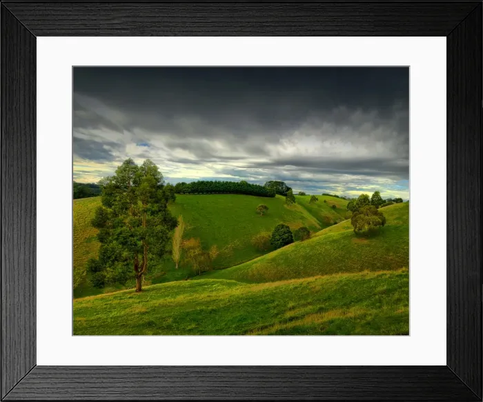 Framed Print : A view of the lush farmland in and around Dumbalk North, South Gippsland, Victoria Framed Print : A view of the lush farmland in and around Dumbalk North, South Gippsland, Victoria