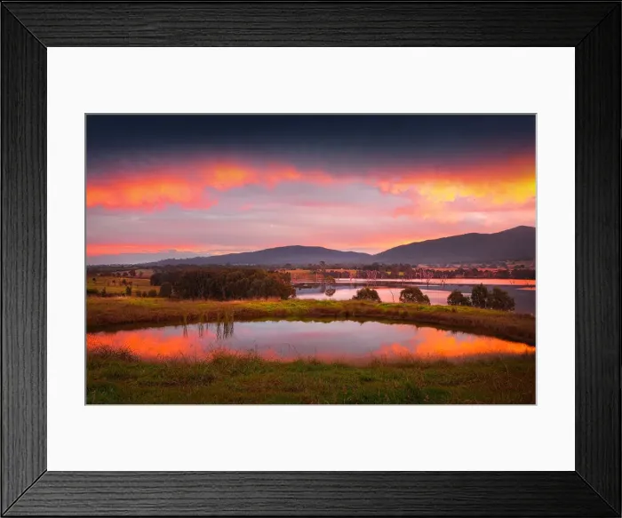 Framed Print : Dusk reflections at Lake Nillahcootie, central Victoria Framed Print : Dusk reflections at Lake Nillahcootie, central Victoria