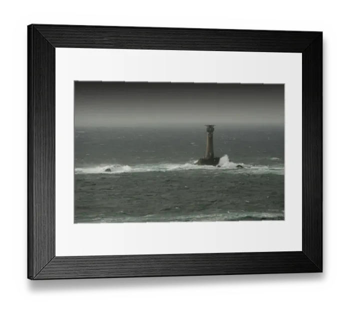 Framed Print : Longships Lighthouse in rough weather, Lands end Cornwall, England Framed Print : Longships Lighthouse in rough weather, Lands end Cornwall, England