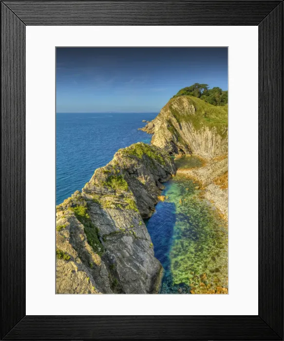 Framed Print : Lulworth cove, on the Jurassic coastline of Dorset, England, United Kingdom