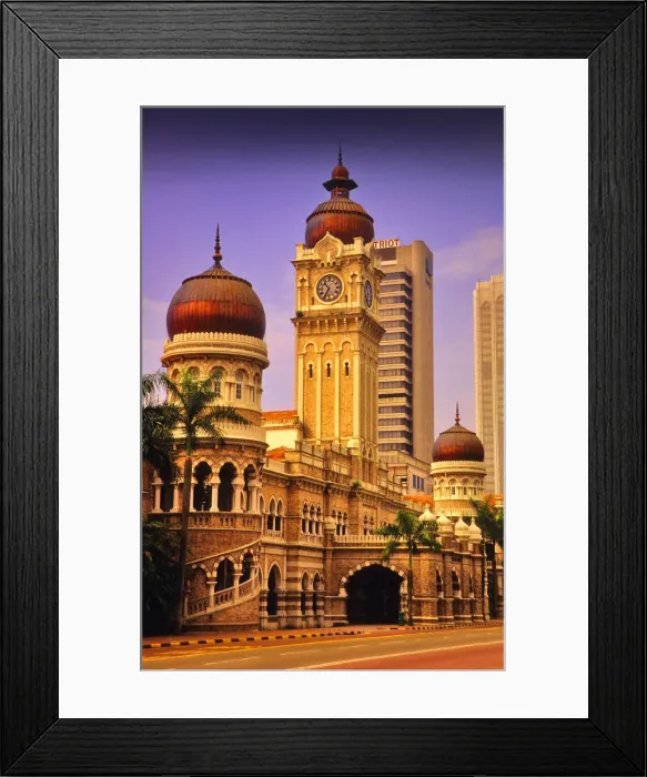 Framed Print : City view and the historic railway station, Kuala Lumpur, Malaysia