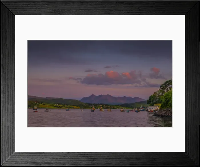 Framed Print : Portree dusk, Isle of Skye, Scotland, United Kingdom