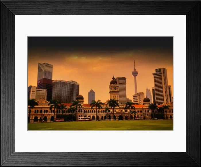 Framed Print : City view and the historic railway station, Kuala Lumpur, Malaysia Framed Print : City view and the historic railway station, Kuala Lumpur, Malaysia