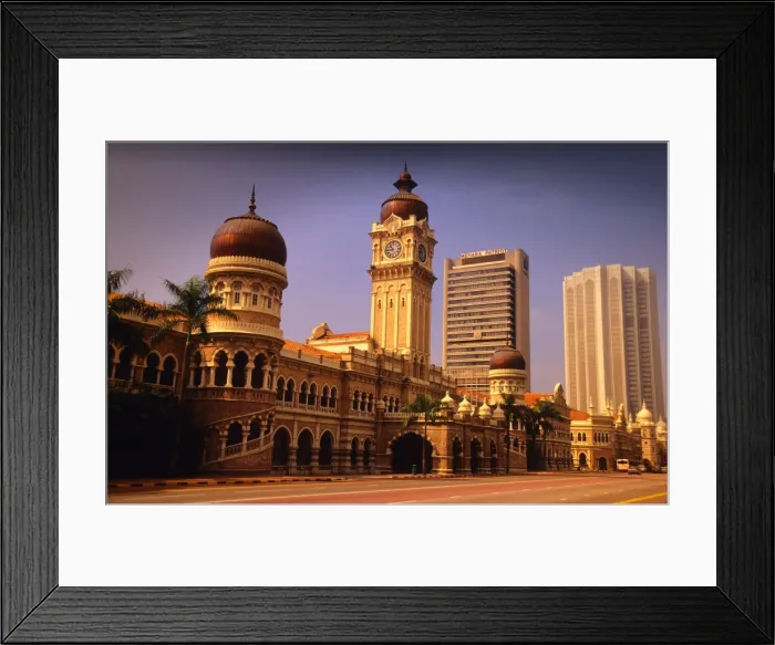 Framed Print : City view and the historic railway station, Kuala Lumpur, Malaysia