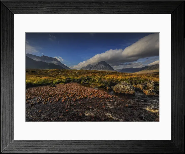 Framed Print : A view to Buachaille Etive Mor, highlands of Scotland Framed Print : A view to Buachaille Etive Mor, highlands of Scotland