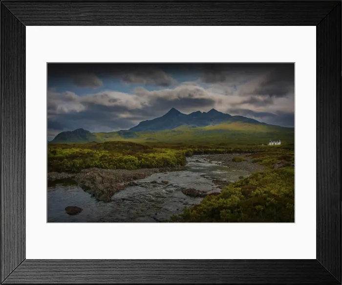 Framed Print : A view to the mountain range know as the Cuillins on the Isle of Skye, Inner Hebrides, Scotland