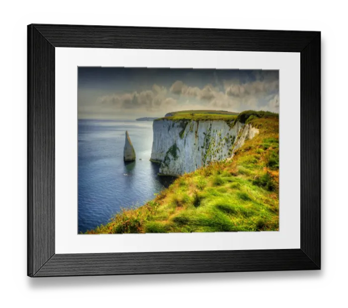 Framed Print : Handfast Point, on the World Heritage Jurassic coastline of Dorset, south west England Framed Print : Handfast Point, on the World Heritage Jurassic coastline of Dorset, south west England