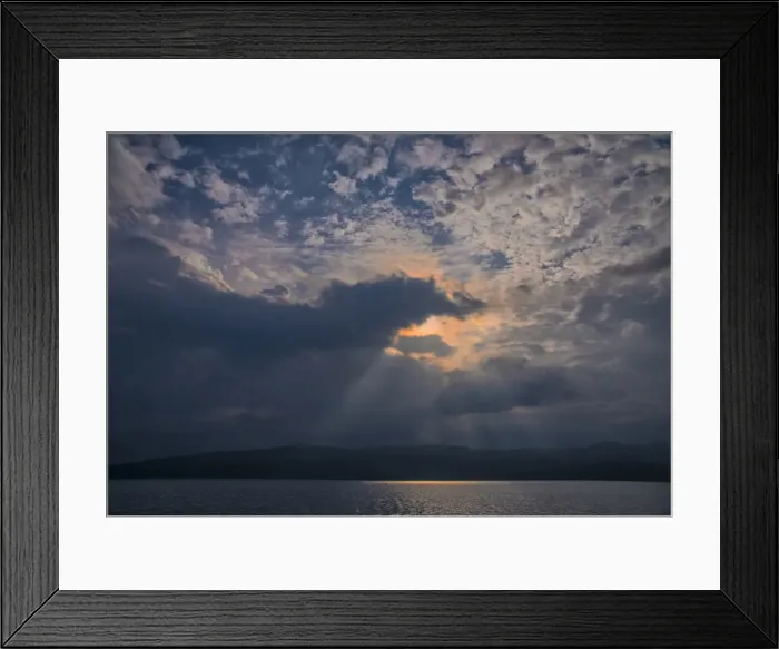 Framed Print : Cloudscape and rural scene, Isle of Skye, Scotland, the United Kingdom