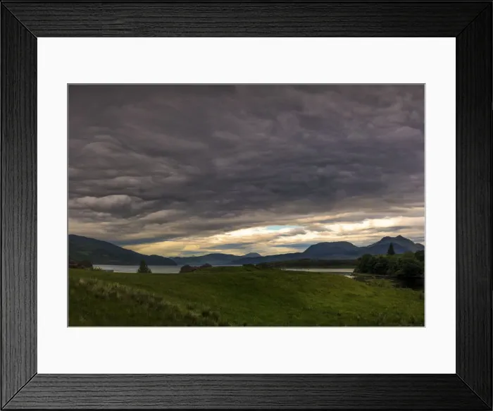 Framed Print : Cloudscape and rural scene, Isle of Skye, Scotland, the United Kingdom Framed Print : Cloudscape and rural scene, Isle of Skye, Scotland, the United Kingdom