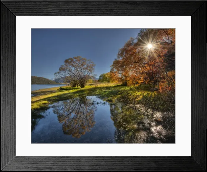 Framed Print : Lake Glendhu reflections, South Island of New Zealand Framed Print : Lake Glendhu reflections, South Island of New Zealand