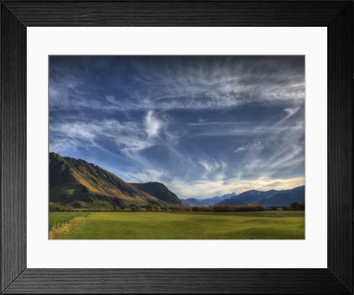 Framed Print : Skies over the Kingston area in the South Island of New Zealand
