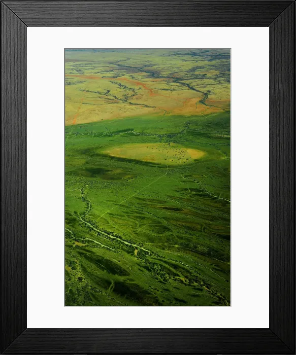 Framed Print : Aerial view of the Channel country in flood, outback Queensland, Australia