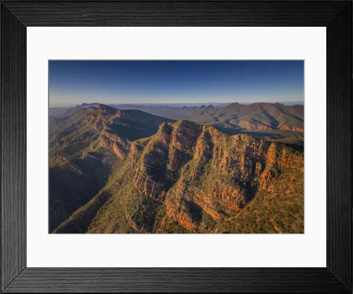 Framed Print : An aerial view of the southern Flinders Ranges near Wilpena, South Australia Framed Print : An aerial view of the southern Flinders Ranges near Wilpena, South Australia