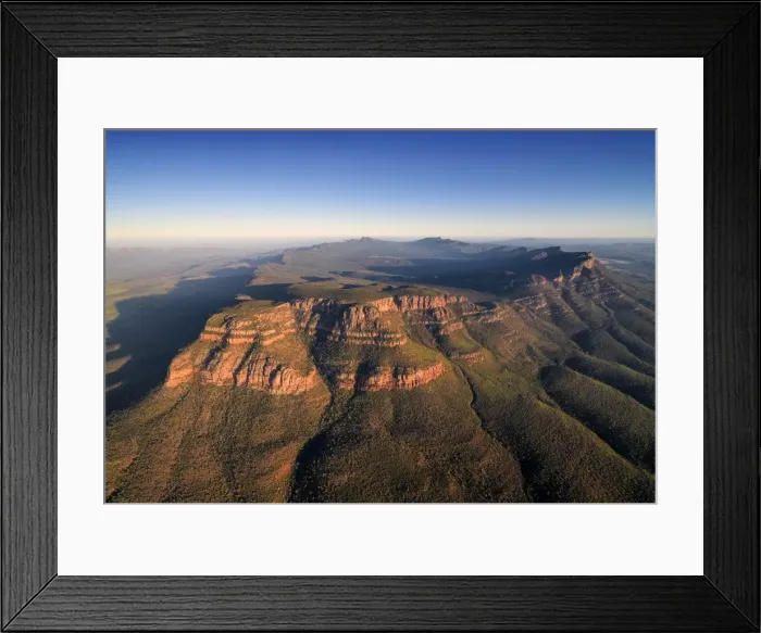 Framed Print : An aerial view of the southern Flinders Ranges near Wilpena, South Australia Framed Print : An aerial view of the southern Flinders Ranges near Wilpena, South Australia