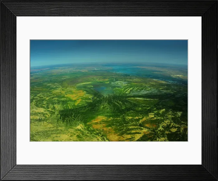 Framed Print : Aerial view of the Channel country in flood, outback Queensland, Australia