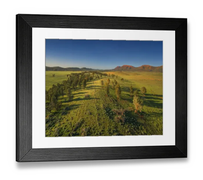 Framed Print : An aerial view of the southern Flinders Ranges near Wilpena, South Australia