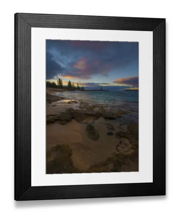 Framed Print : A coastal view of Slaughter bay at Kingston, Norfolk Island