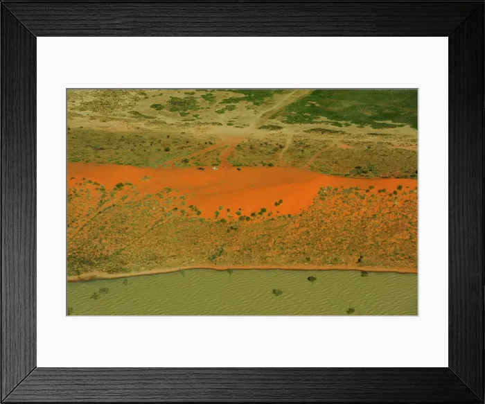Framed Print : Aerial view, Birdsville, outback Queensland, Australia Framed Print : Aerial view, Birdsville, outback Queensland, Australia