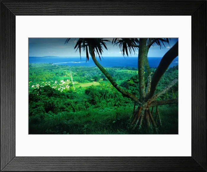 Framed Print : A view to the coastline, Island of Efate, Vanuatu