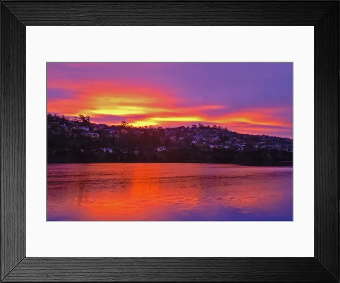 Framed Print : Tamar river sunset, Launceston, Tasmania, Australia Framed Print : Tamar river sunset, Launceston, Tasmania, Australia