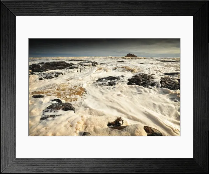 Framed Print : Churning seas caused by tidal surge and river Tannins, west coastline of Tasmania, Australia Framed Print : Churning seas caused by tidal surge and river Tannins, west coastline of Tasmania, Australia