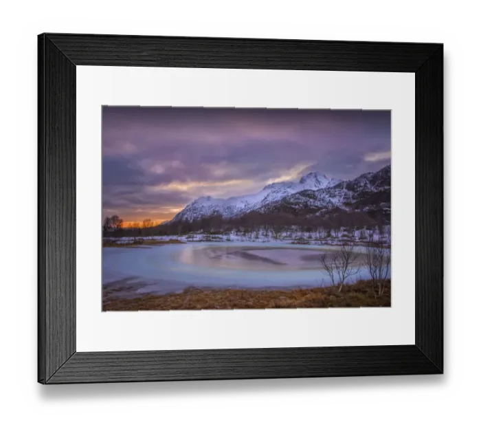 Framed Print : A winter Scenic, Lofoten Peninsular, Arctic circle, Norway Framed Print : A winter Scenic, Lofoten Peninsular, Arctic circle, Norway