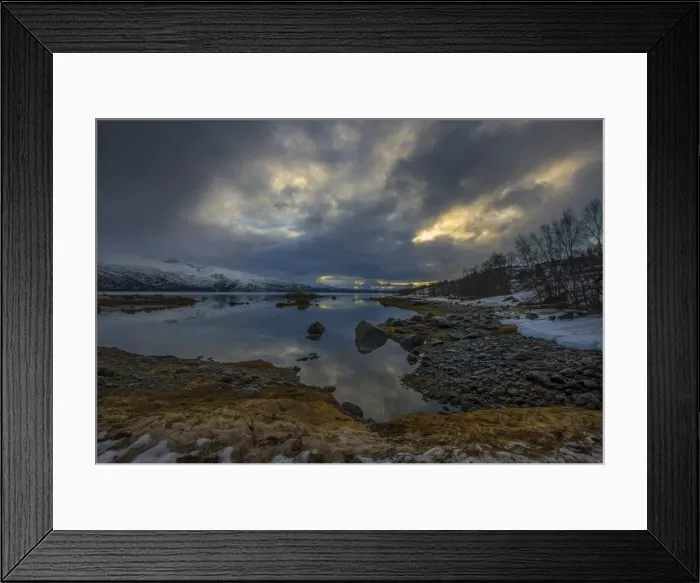 Framed Print : A winter Scenic, Lofoten Peninsular, Arctic circle, Norway Framed Print : A winter Scenic, Lofoten Peninsular, Arctic circle, Norway