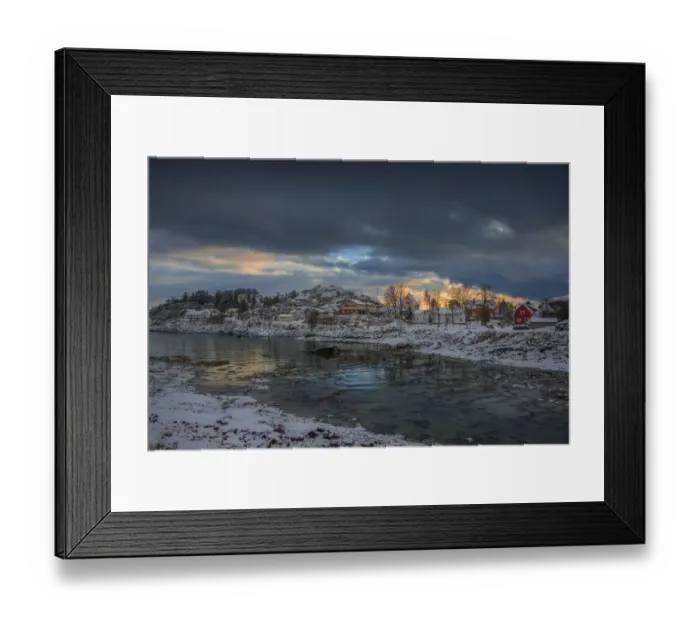 Framed Print : A winter Scenic, Lofoten Peninsular, Arctic circle, Norway Framed Print : A winter Scenic, Lofoten Peninsular, Arctic circle, Norway
