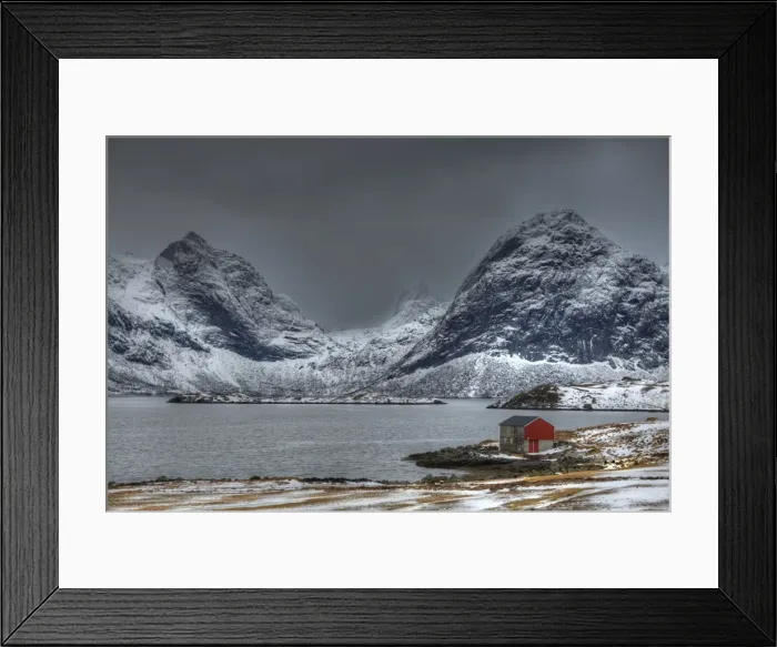 Framed Print : A winter Scenic, Lofoten Peninsular, Arctic circle, Norway Framed Print : A winter Scenic, Lofoten Peninsular, Arctic circle, Norway