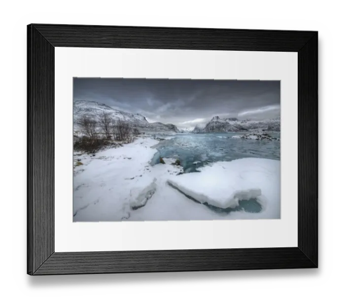 Framed Print : A winter Scenic, Lofoten Peninsular, Arctic circle, Norway Framed Print : A winter Scenic, Lofoten Peninsular, Arctic circle, Norway