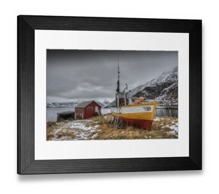 Framed Print : A winter Scenic, Lofoten Peninsular, Arctic circle, Norway Framed Print : A winter Scenic, Lofoten Peninsular, Arctic circle, Norway