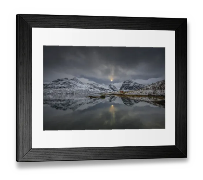 Framed Print : A winter Scenic, Lofoten Peninsular, Arctic circle, Norway Framed Print : A winter Scenic, Lofoten Peninsular, Arctic circle, Norway