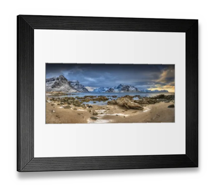 Framed Print : A winter Scenic, Lofoten Peninsular, Arctic circle, Norway Framed Print : A winter Scenic, Lofoten Peninsular, Arctic circle, Norway