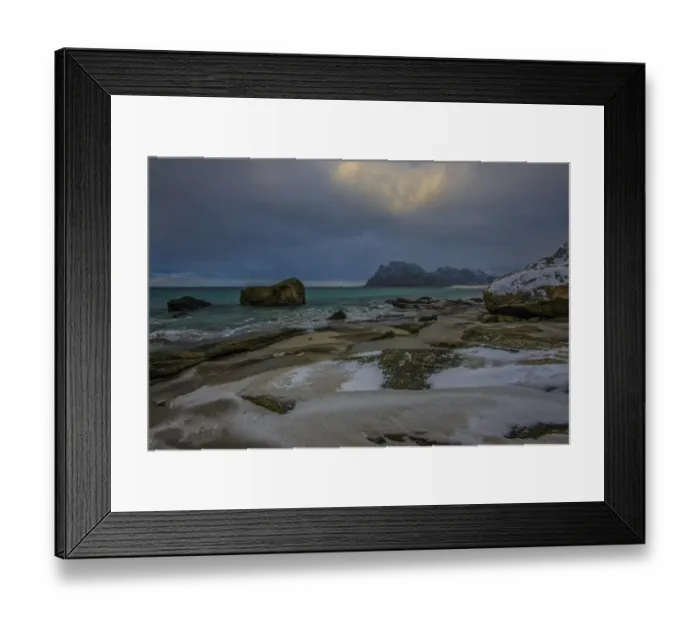 Framed Print : A winter Scenic, Lofoten Peninsular, Arctic circle, Norway Framed Print : A winter Scenic, Lofoten Peninsular, Arctic circle, Norway