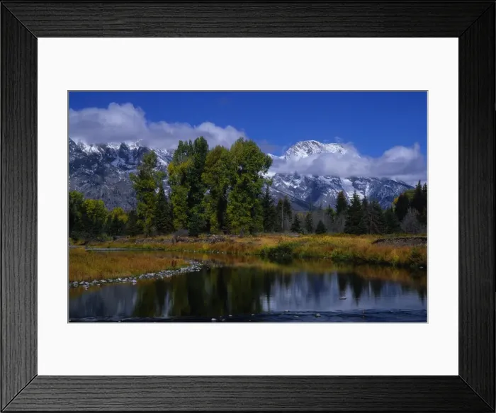 Framed Print : View from Schwarbachers Landing, Grand Teton National Park, Wyoming, USA Framed Print : View from Schwarbachers Landing, Grand Teton National Park, Wyoming, USA