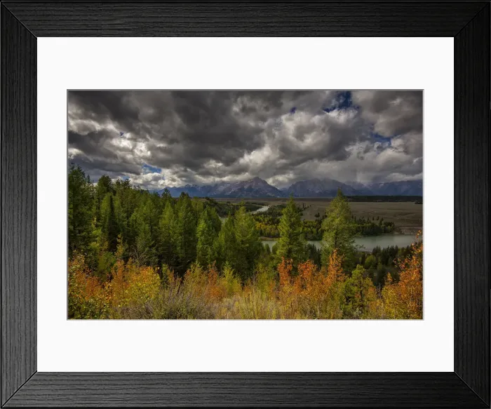 Framed Print : Magnificent scenery of the Teton mountain range, Snake River overlook, Grand Tetons National Park, Wyoming, USA Framed Print : Magnificent scenery of the Teton mountain range, Snake River overlook, Grand Tetons National Park, Wyoming, USA