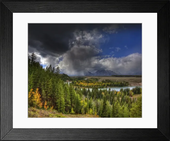 Framed Print : Magnificent scenery of the Teton mountain range, Snake River overlook, Grand Tetons National Park, Wyoming, USA Framed Print : Magnificent scenery of the Teton mountain range, Snake River overlook, Grand Tetons National Park, Wyoming, USA