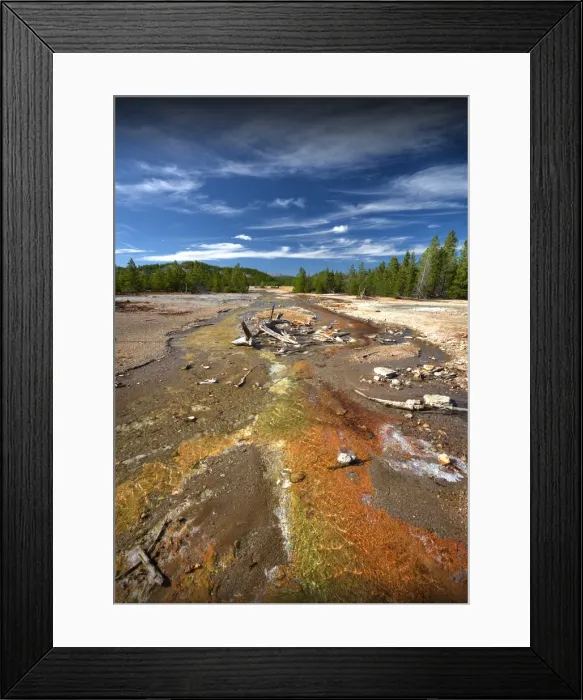 Framed Print : Norris Basin, Yellowstone National Park, Wyoming, USA