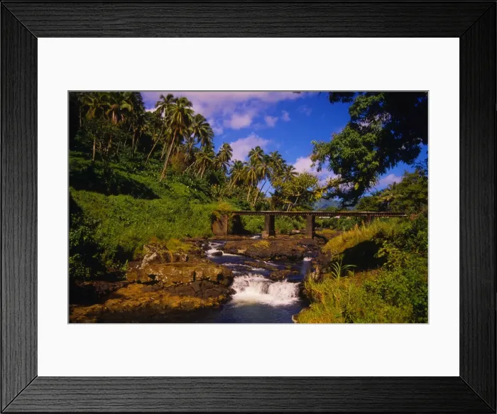 Framed Print : River Cascades, The Island of Upolu, Western Samoa Framed Print : River Cascades, The Island of Upolu, Western Samoa