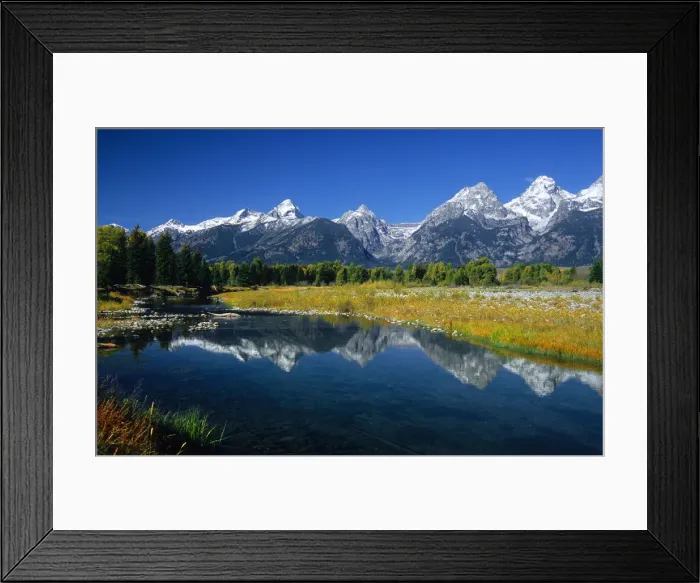 Framed Print : View from Schwarbachers Landing, Grand Teton National Park, Wyoming, USA Framed Print : View from Schwarbachers Landing, Grand Teton National Park, Wyoming, USA