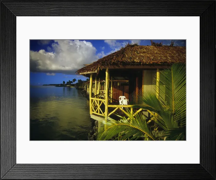 Framed Print : Coastal resort on The Island of Upolu, Western Samoa