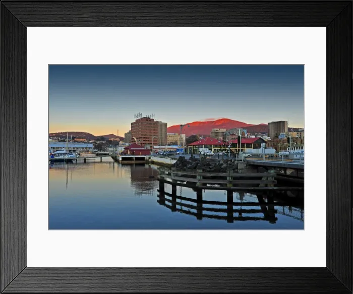 Framed Print : A view of the Hobart waterfront, southern Tasmania Framed Print : A view of the Hobart waterfront, southern Tasmania