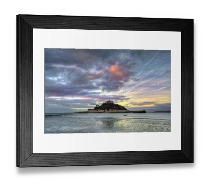 Framed Print : Dawn, St. Michaels Mount, Penzance, Cornwall, England Framed Print : Dawn, St. Michaels Mount, Penzance, Cornwall, England