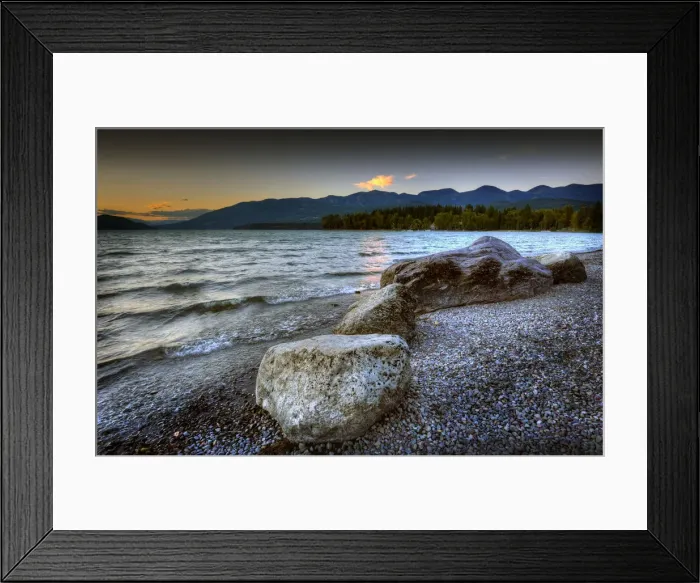 Framed Print : Whitefish lake, Montana, United States of America Framed Print : Whitefish lake, Montana, United States of America